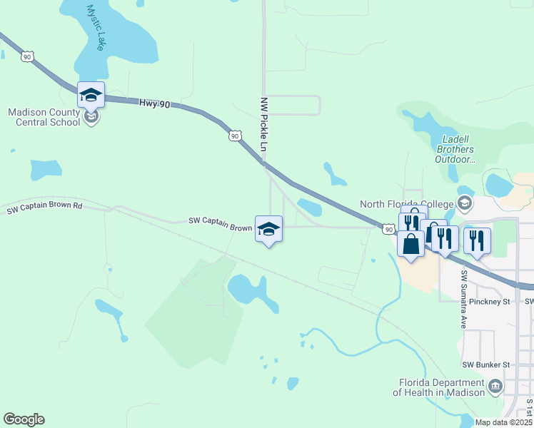map of restaurants, bars, coffee shops, grocery stores, and more near 261 Southwest Lemoyne Avenue in Madison