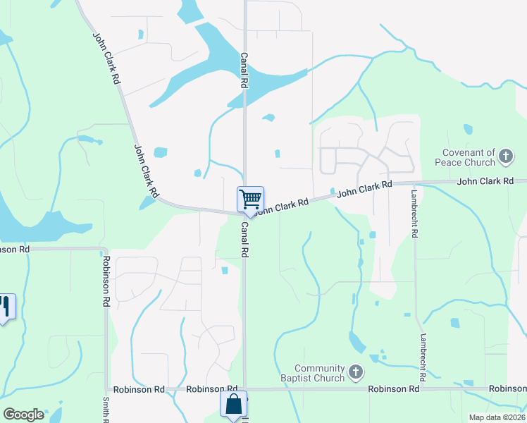 map of restaurants, bars, coffee shops, grocery stores, and more near 14085 John Clark Road in Gulfport
