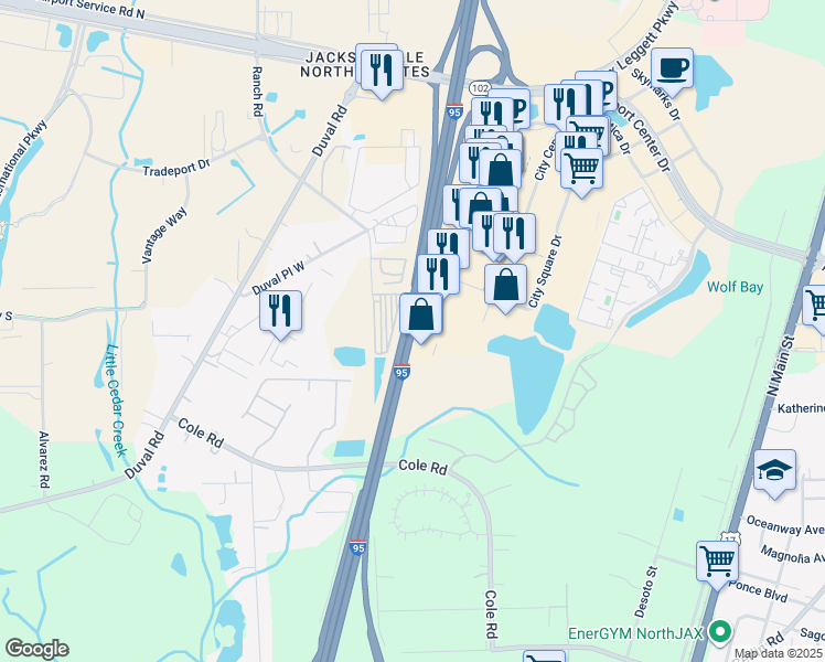 map of restaurants, bars, coffee shops, grocery stores, and more near in 