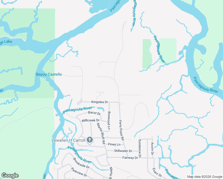 map of restaurants, bars, coffee shops, grocery stores, and more near 9018 Ferry Point Road in Gautier