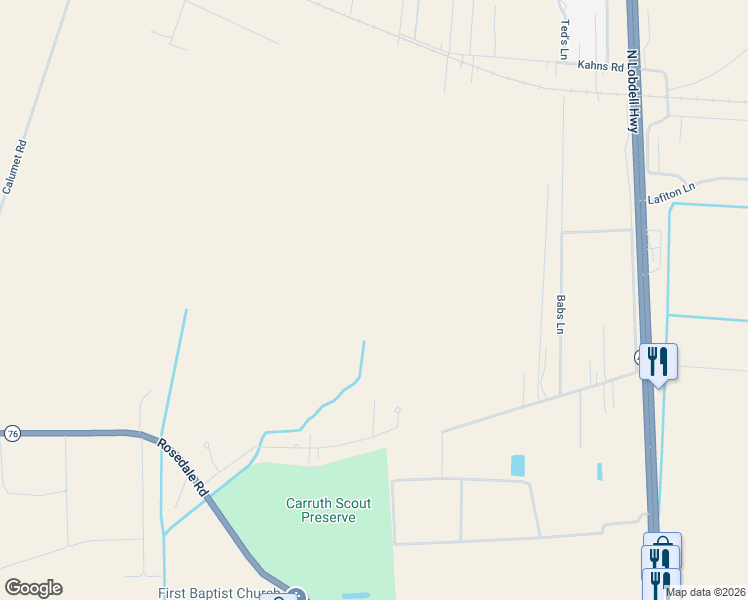 map of restaurants, bars, coffee shops, grocery stores, and more near 425 Mark Twain Lane in Port Allen