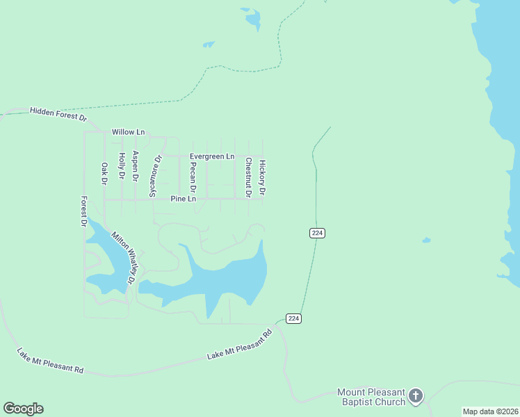 map of restaurants, bars, coffee shops, grocery stores, and more near 15723 Hickory Drive in Montgomery