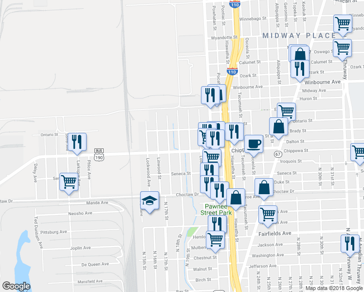 map of restaurants, bars, coffee shops, grocery stores, and more near 2826 Jessamine Avenue in Baton Rouge