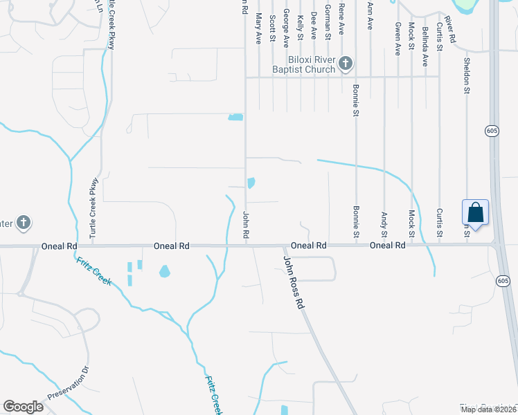 map of restaurants, bars, coffee shops, grocery stores, and more near 13074 John Rd in Gulfport