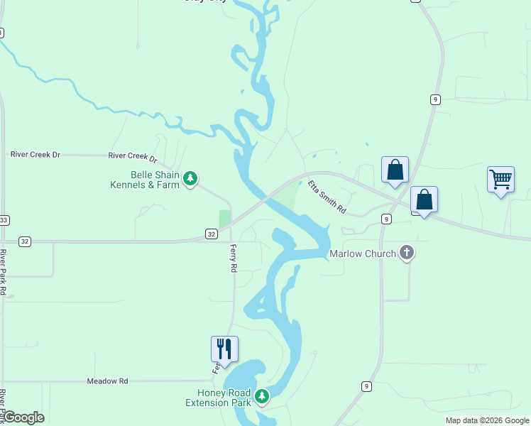 map of restaurants, bars, coffee shops, grocery stores, and more near 12905 Dixie Road in Fairhope