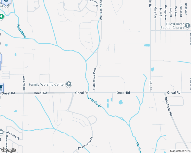 map of restaurants, bars, coffee shops, grocery stores, and more near 13080 Turtle Creek Parkway in Gulfport