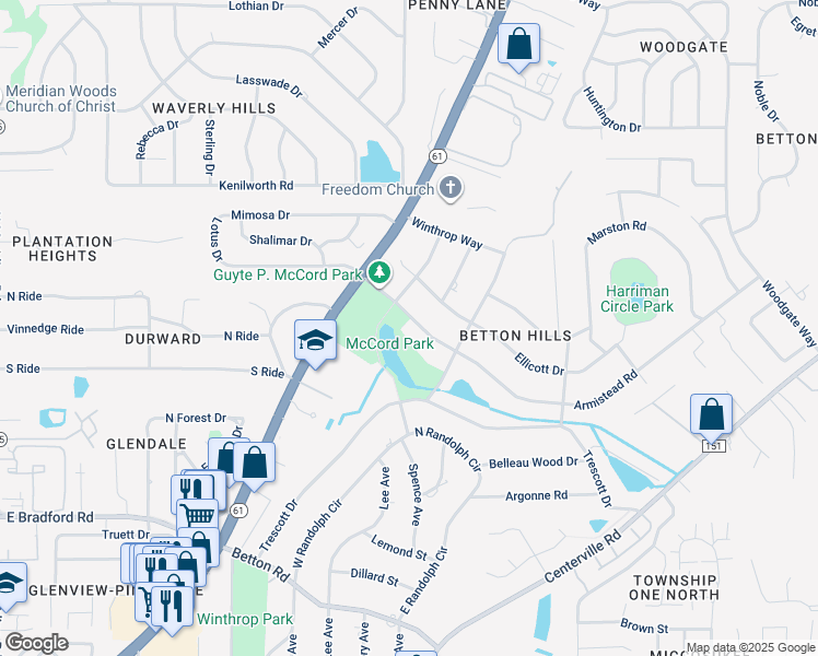 map of restaurants, bars, coffee shops, grocery stores, and more near 2139 Armistead Road in Tallahassee