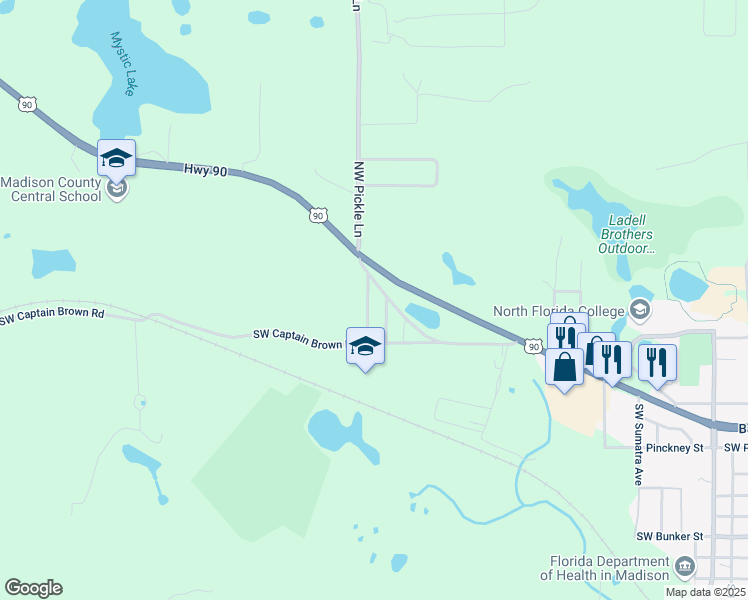 map of restaurants, bars, coffee shops, grocery stores, and more near 167 Southwest Lemoyne Avenue in Madison