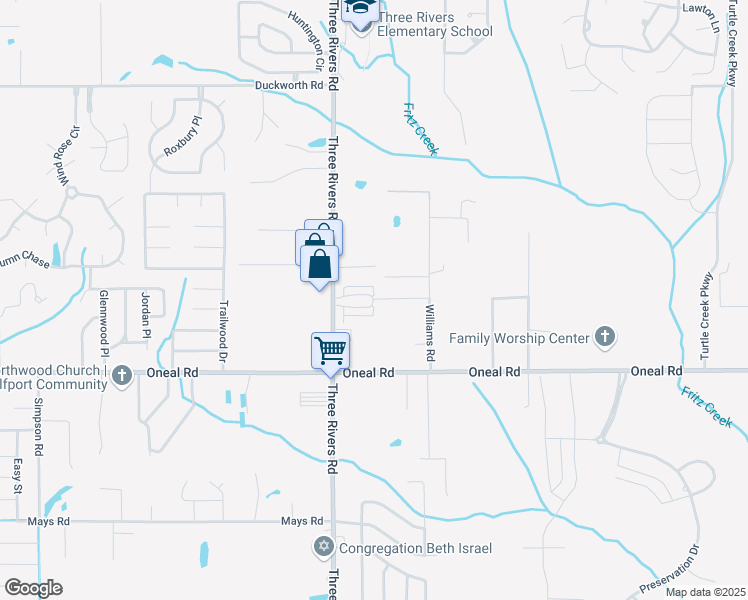 map of restaurants, bars, coffee shops, grocery stores, and more near 13120 Three Rivers Road in Gulfport