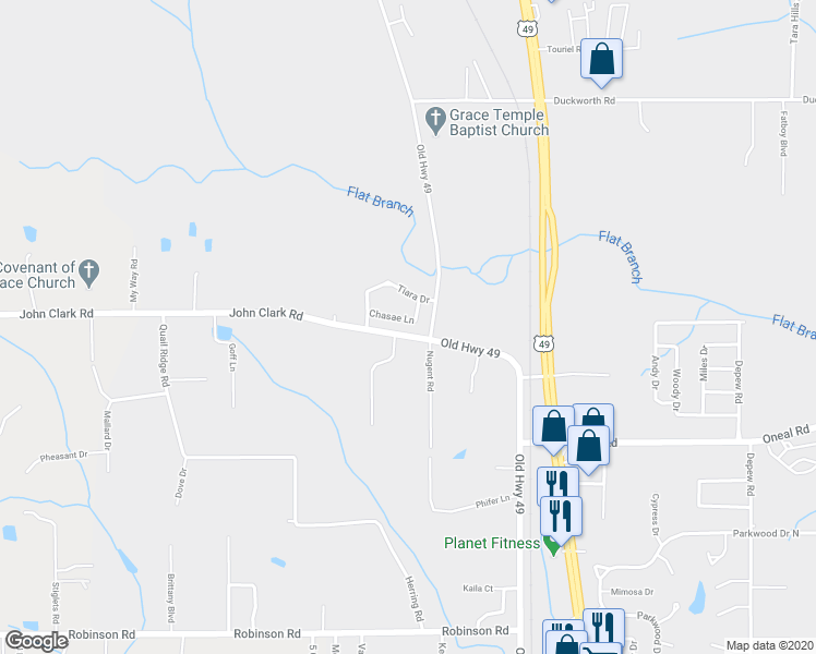map of restaurants, bars, coffee shops, grocery stores, and more near 13207 Chasae Lane in Gulfport