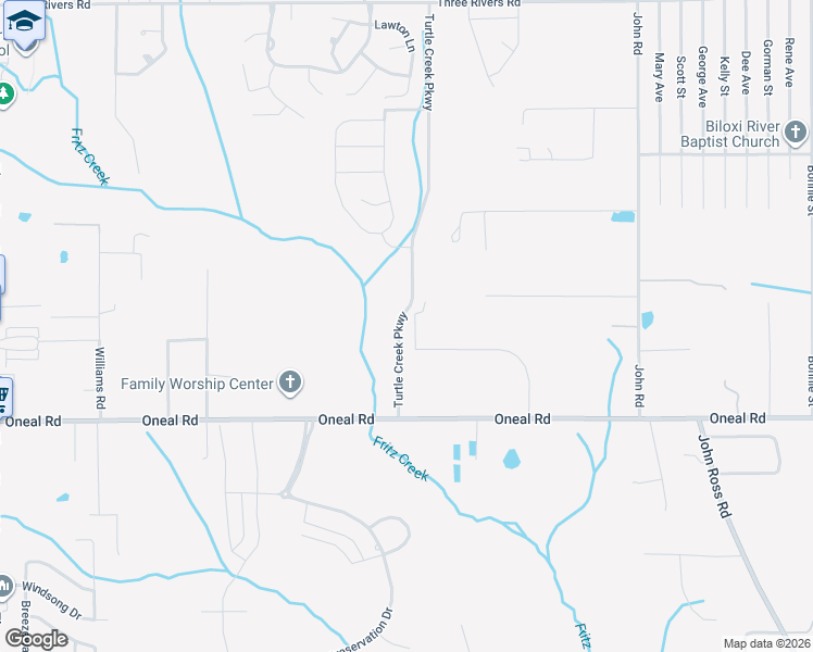 map of restaurants, bars, coffee shops, grocery stores, and more near 13139 Turtle Creek Parkway in Gulfport
