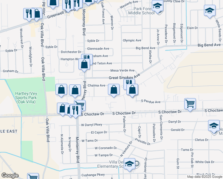 map of restaurants, bars, coffee shops, grocery stores, and more near 2839 Needham Drive in Baton Rouge