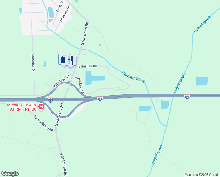 map of restaurants, bars, coffee shops, grocery stores, and more near 17735 Yvonne Lane in Livingston