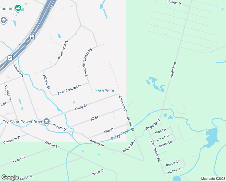 map of restaurants, bars, coffee shops, grocery stores, and more near 551 Kathy Street in Shepherd