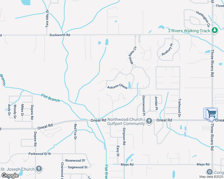 map of restaurants, bars, coffee shops, grocery stores, and more near 14405 Autumn Chase in Gulfport