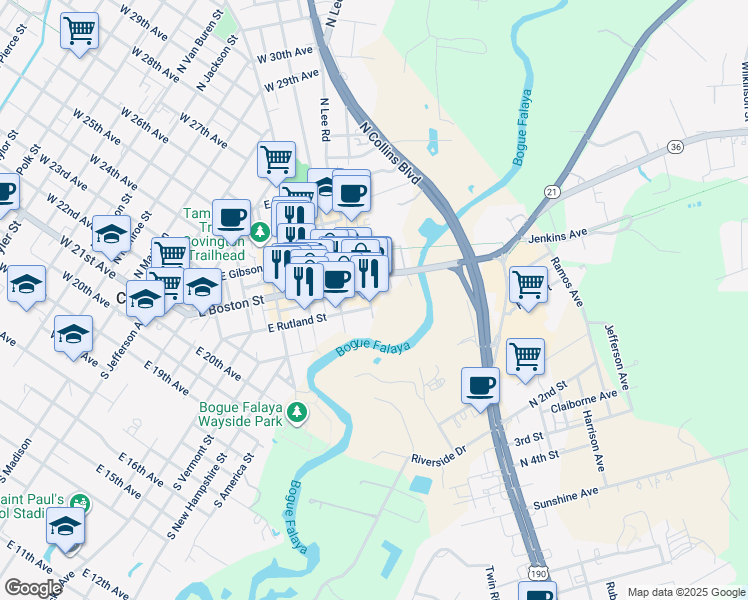 map of restaurants, bars, coffee shops, grocery stores, and more near 214 Lee Lane in Covington