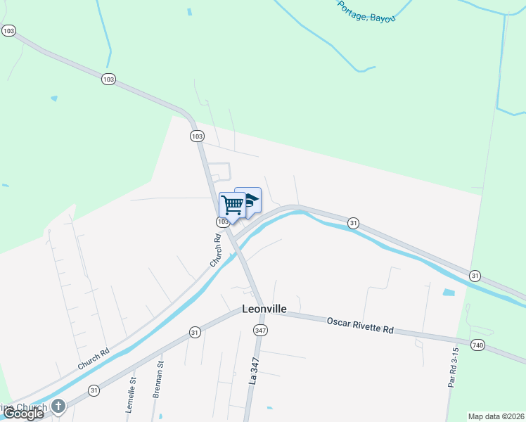 map of restaurants, bars, coffee shops, grocery stores, and more near 3917 Louisiana 31 in Opelousas