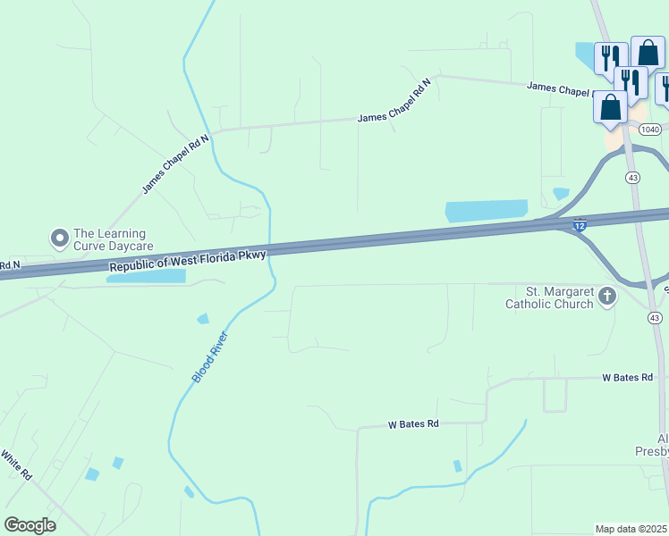 map of restaurants, bars, coffee shops, grocery stores, and more near 29483 Catholic Hall Road in Hammond