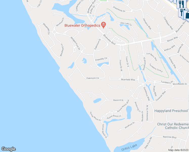 map of restaurants, bars, coffee shops, grocery stores, and more near 1610 Oakmont Circle in Niceville