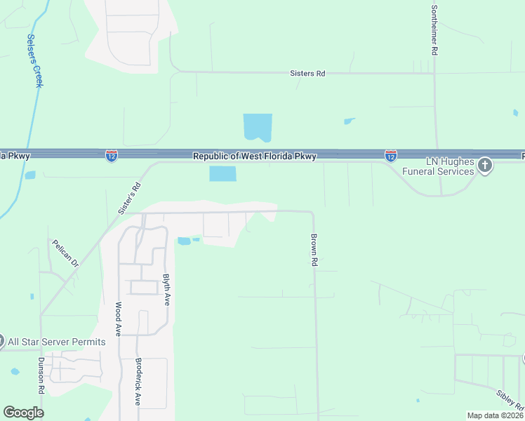 map of restaurants, bars, coffee shops, grocery stores, and more near 42633 Brown Road in Ponchatoula