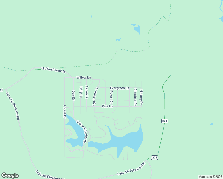 map of restaurants, bars, coffee shops, grocery stores, and more near 15740 Cottonwood Drive in Montgomery