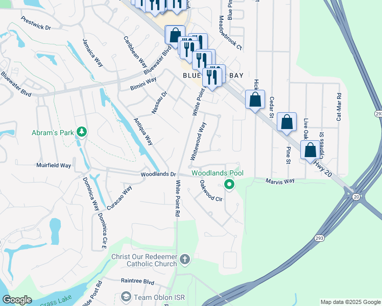 map of restaurants, bars, coffee shops, grocery stores, and more near 1230 Whitewood Way in Niceville