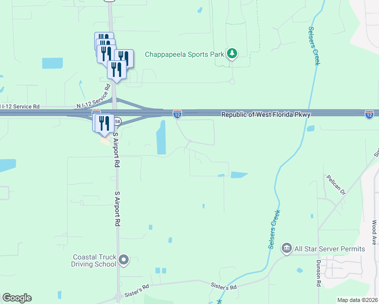 map of restaurants, bars, coffee shops, grocery stores, and more near 19459 Providence Ridge Boulevard in Hammond