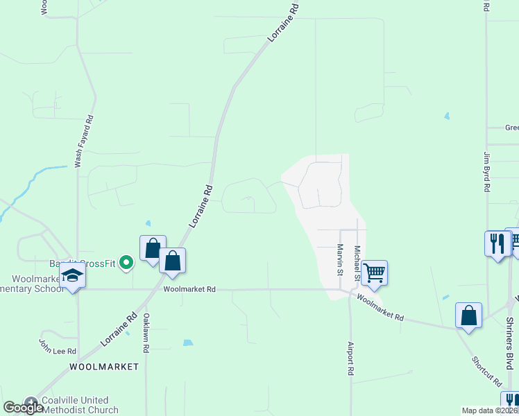 map of restaurants, bars, coffee shops, grocery stores, and more near 9010 River Birch Drive in Biloxi