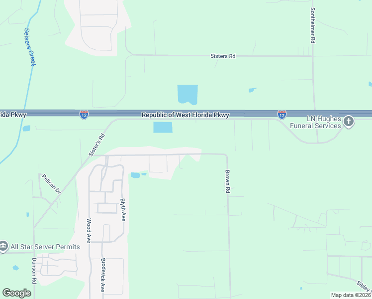 map of restaurants, bars, coffee shops, grocery stores, and more near 42633 Brown Road in Ponchatoula