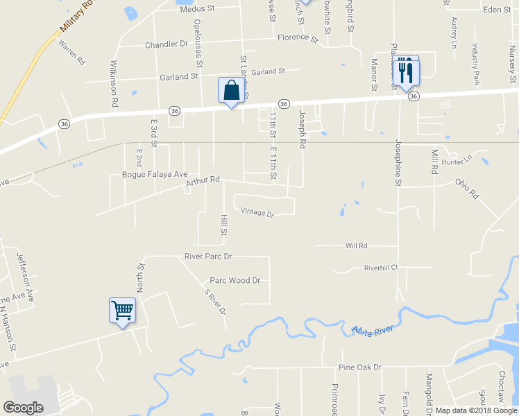 map of restaurants, bars, coffee shops, grocery stores, and more near 179 Vintage Drive in Covington