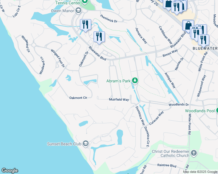 map of restaurants, bars, coffee shops, grocery stores, and more near 1156 Troon Drive West in Niceville