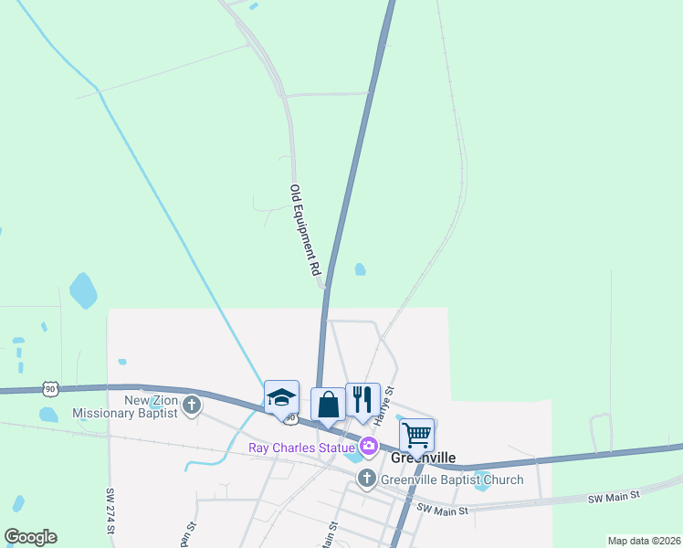 map of restaurants, bars, coffee shops, grocery stores, and more near 538 U.S. 221 in Greenville