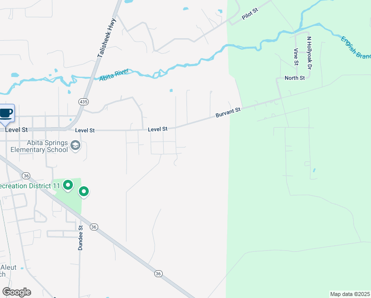 map of restaurants, bars, coffee shops, grocery stores, and more near 72084 Rosalie Road in Abita Springs
