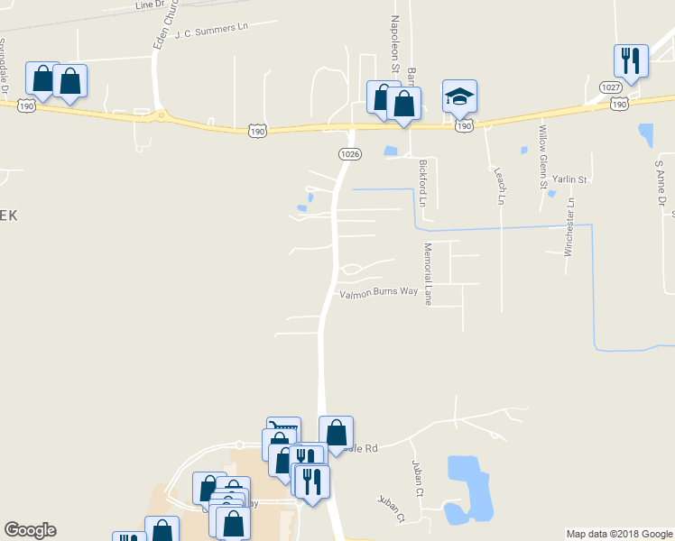 map of restaurants, bars, coffee shops, grocery stores, and more near 10265 Orchard Drive in Denham Springs