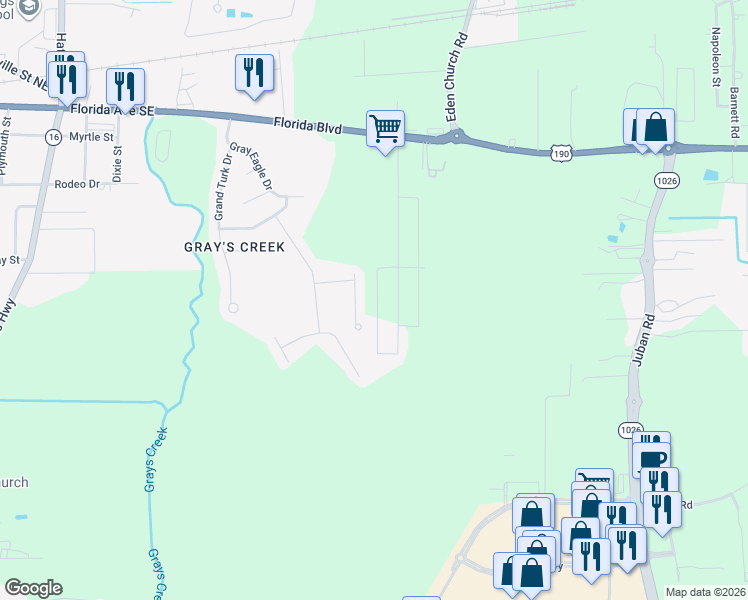 map of restaurants, bars, coffee shops, grocery stores, and more near 9711 Fairhope Lane in Denham Springs