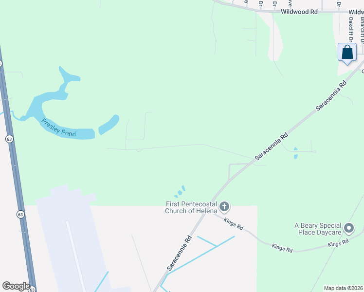map of restaurants, bars, coffee shops, grocery stores, and more near 9005 Saracennia Road in Moss Point