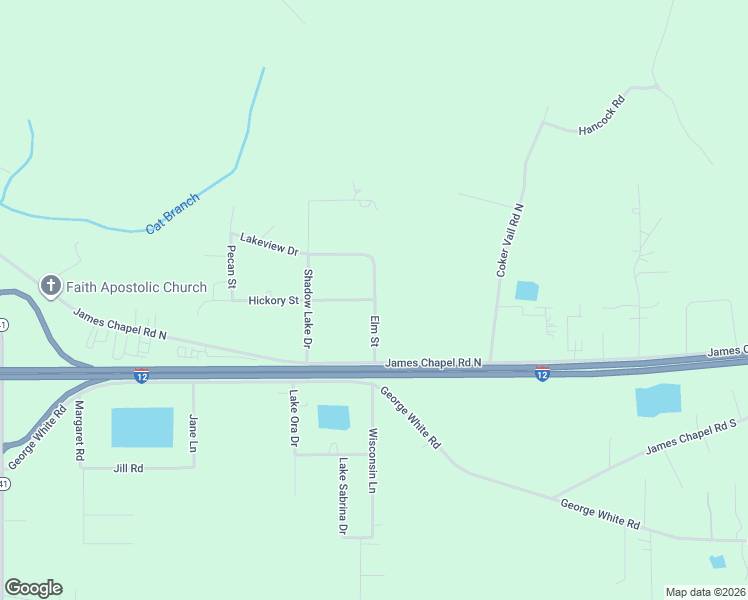 map of restaurants, bars, coffee shops, grocery stores, and more near 27387 Hickory Street in Holden