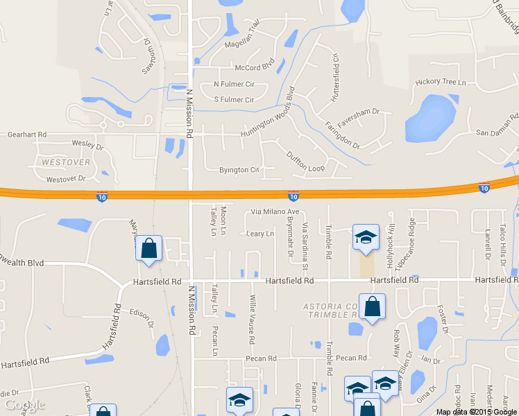 map of restaurants, bars, coffee shops, grocery stores, and more near 2724 Via Milano Avenue in Tallahassee