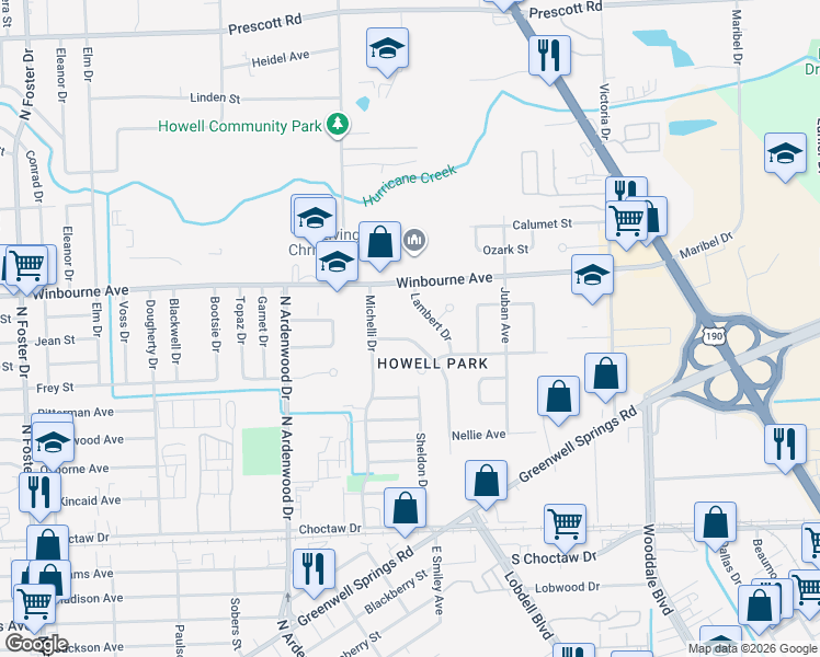 map of restaurants, bars, coffee shops, grocery stores, and more near in Baton Rouge