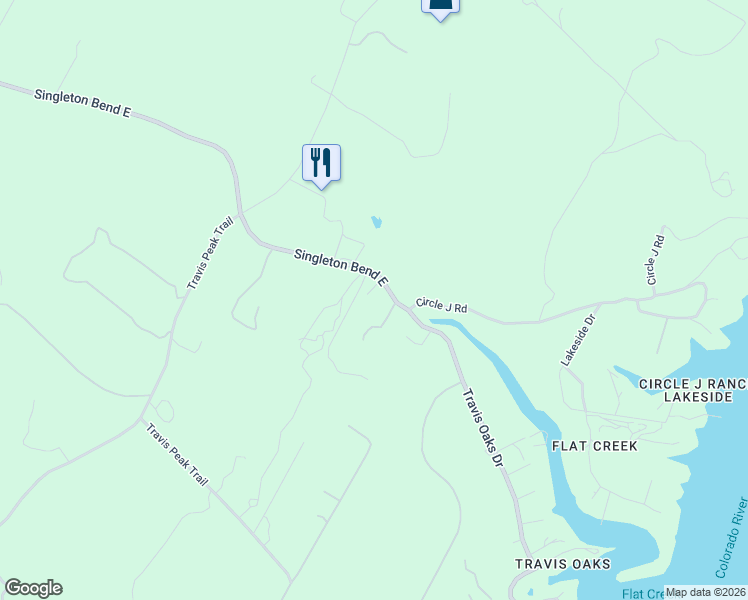 map of restaurants, bars, coffee shops, grocery stores, and more near 24601 Singleton Bend East in Marble Falls