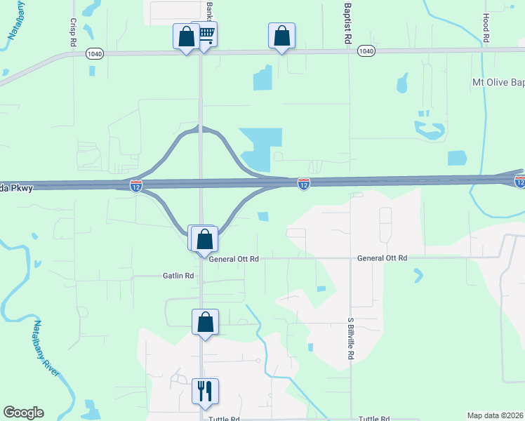 map of restaurants, bars, coffee shops, grocery stores, and more near 11116 Shaffer Road in Hammond