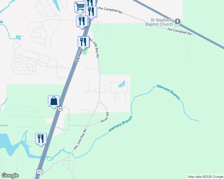 map of restaurants, bars, coffee shops, grocery stores, and more near 15 Lakeside Drive in Freeport