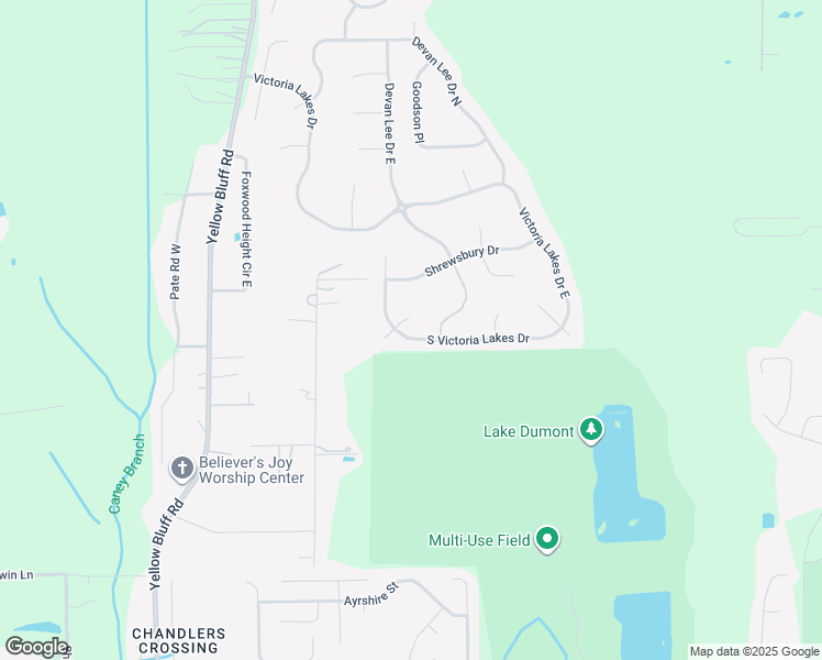 map of restaurants, bars, coffee shops, grocery stores, and more near 4094 Victoria Lakes Drive South in Jacksonville
