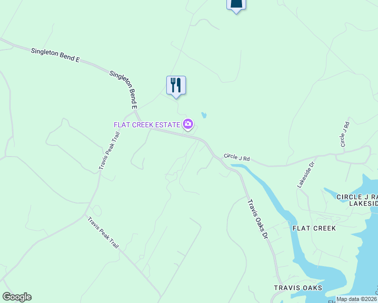 map of restaurants, bars, coffee shops, grocery stores, and more near 24601 Singleton Bend East in Marble Falls