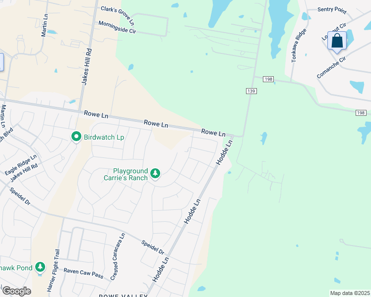 map of restaurants, bars, coffee shops, grocery stores, and more near 4421 Rowe Lane in Pflugerville