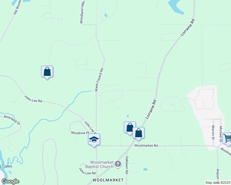map of restaurants, bars, coffee shops, grocery stores, and more near 13294 Wash Fayard Road in Biloxi