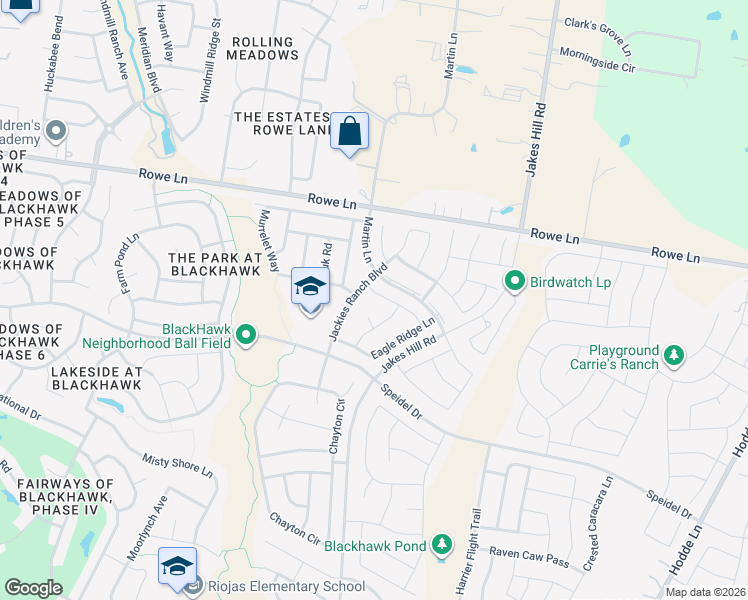 map of restaurants, bars, coffee shops, grocery stores, and more near 3405 Plover Run Trail in Pflugerville