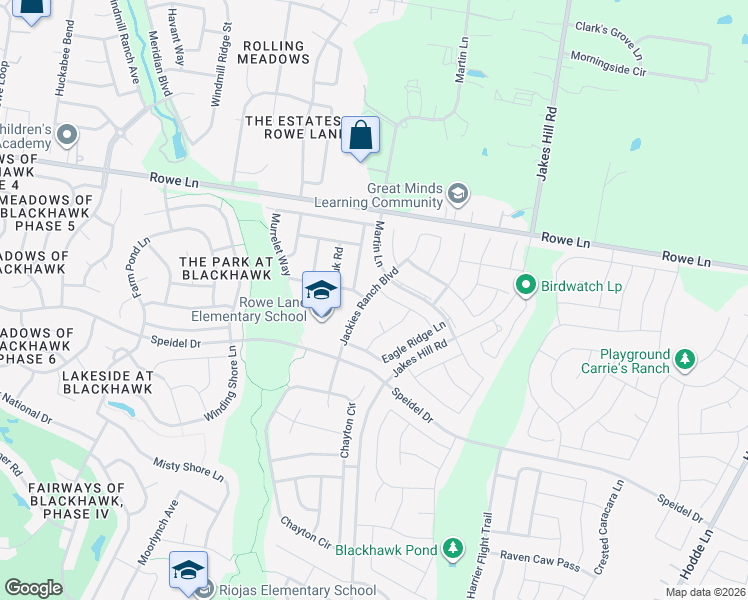 map of restaurants, bars, coffee shops, grocery stores, and more near 3405 Plover Run Trail in Pflugerville