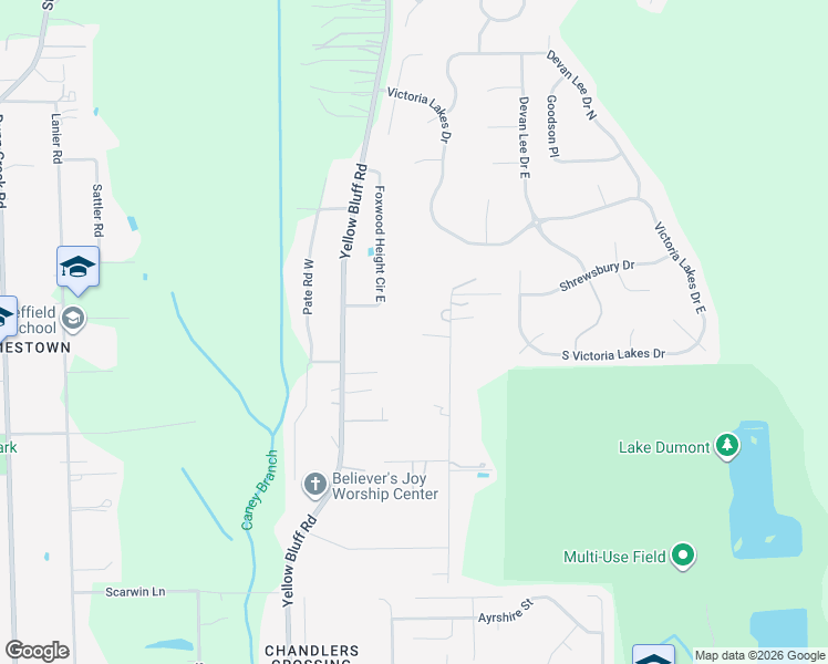 map of restaurants, bars, coffee shops, grocery stores, and more near 13384 Peaceful Road in Jacksonville