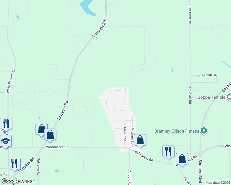 map of restaurants, bars, coffee shops, grocery stores, and more near 13328 Country Lane in Biloxi
